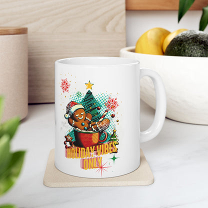 Festive Gingerbread Holiday Mug - 11oz & 15oz Ceramic