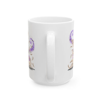 Whimsical Owl Ceramic Mug - 15oz Custom Coffee Mug