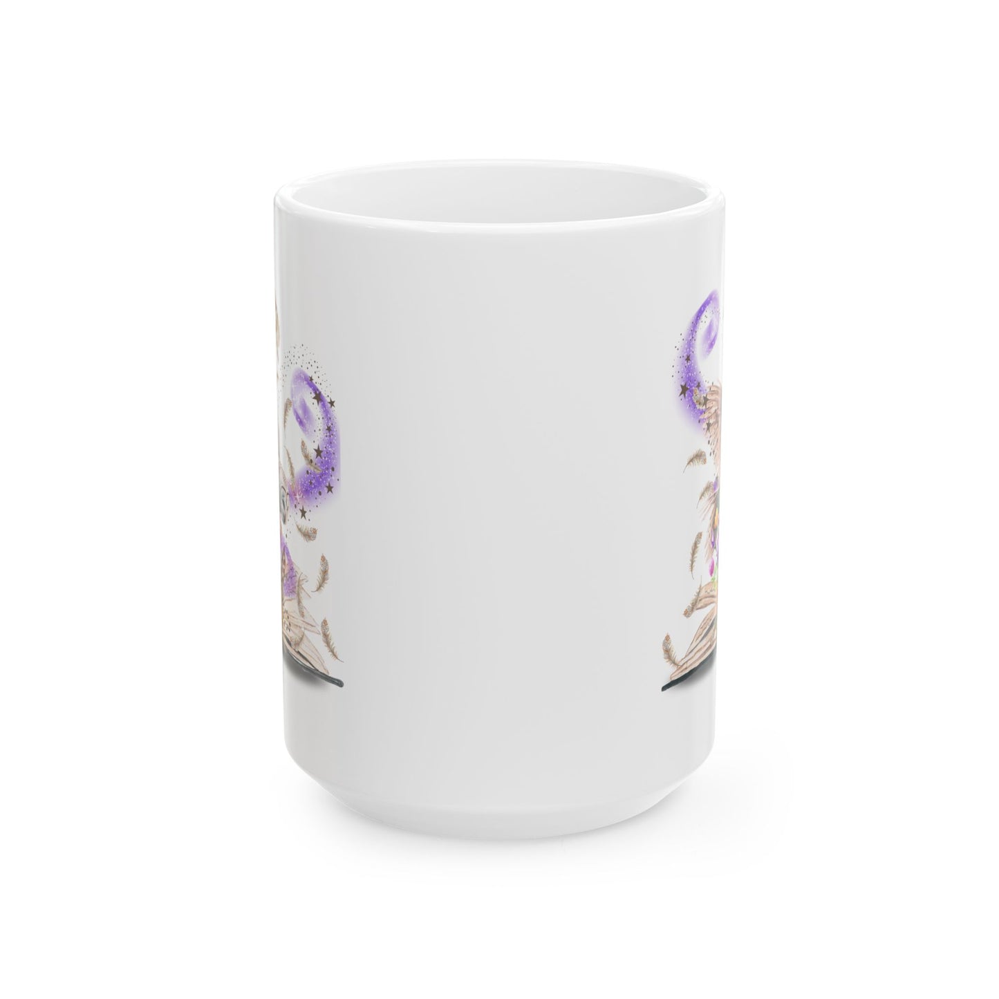 Whimsical Owl Ceramic Mug - 15oz Custom Coffee Mug