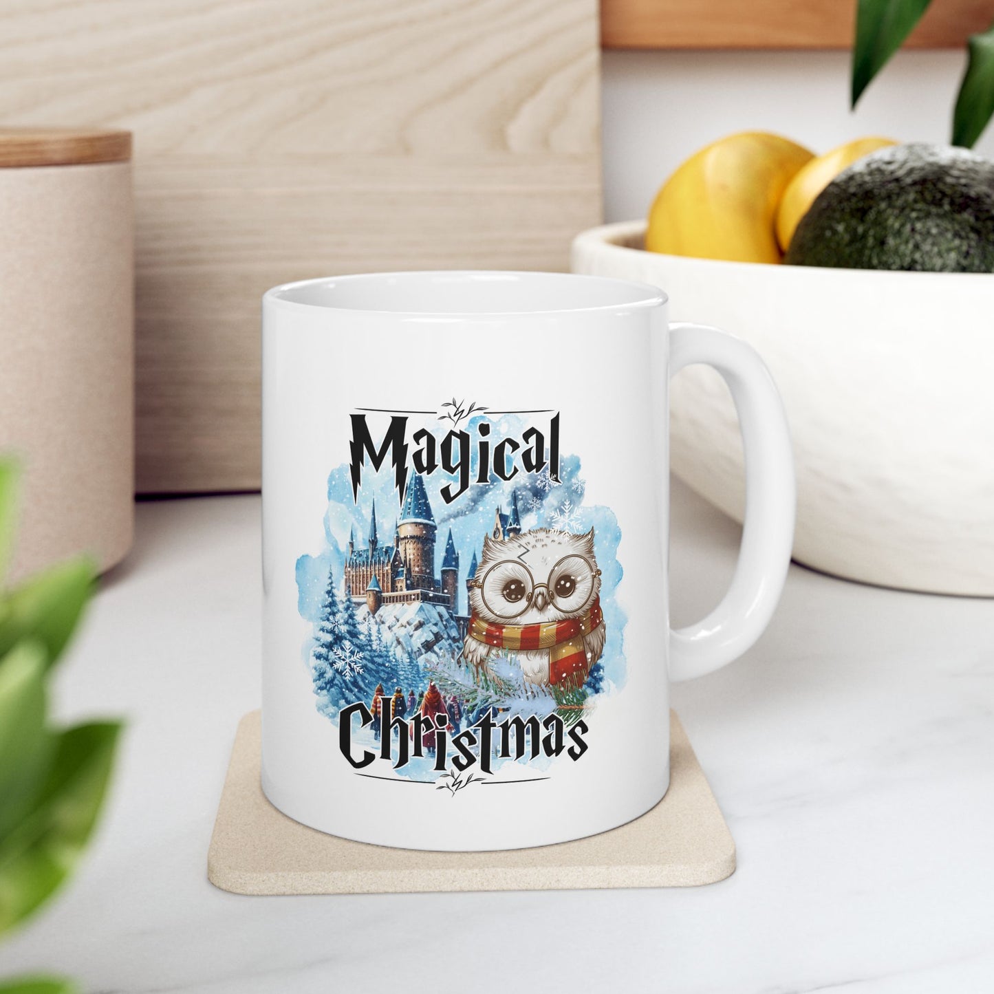 Harry Potter Christmas Mug | 11oz & 15oz Coffee Cup for Holiday Cheer