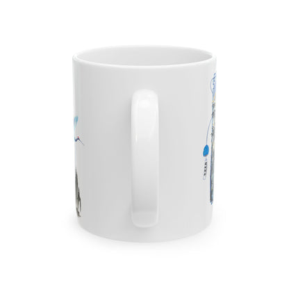 Serene Crane Ceramic Mug - Tranquil Crane Design (11oz/15oz)