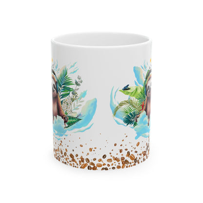 Sloth Paradise Ceramic Mug - 11oz & 15oz | Tropical Coffee Lover's Gift