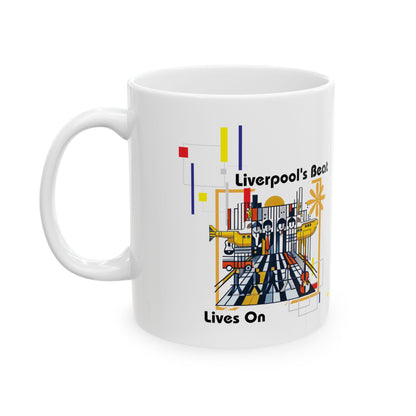 Liverpool's Beat Ceramic Mug - 11oz and 15oz | Unique Stylish Coffee Cup for Music Lovers