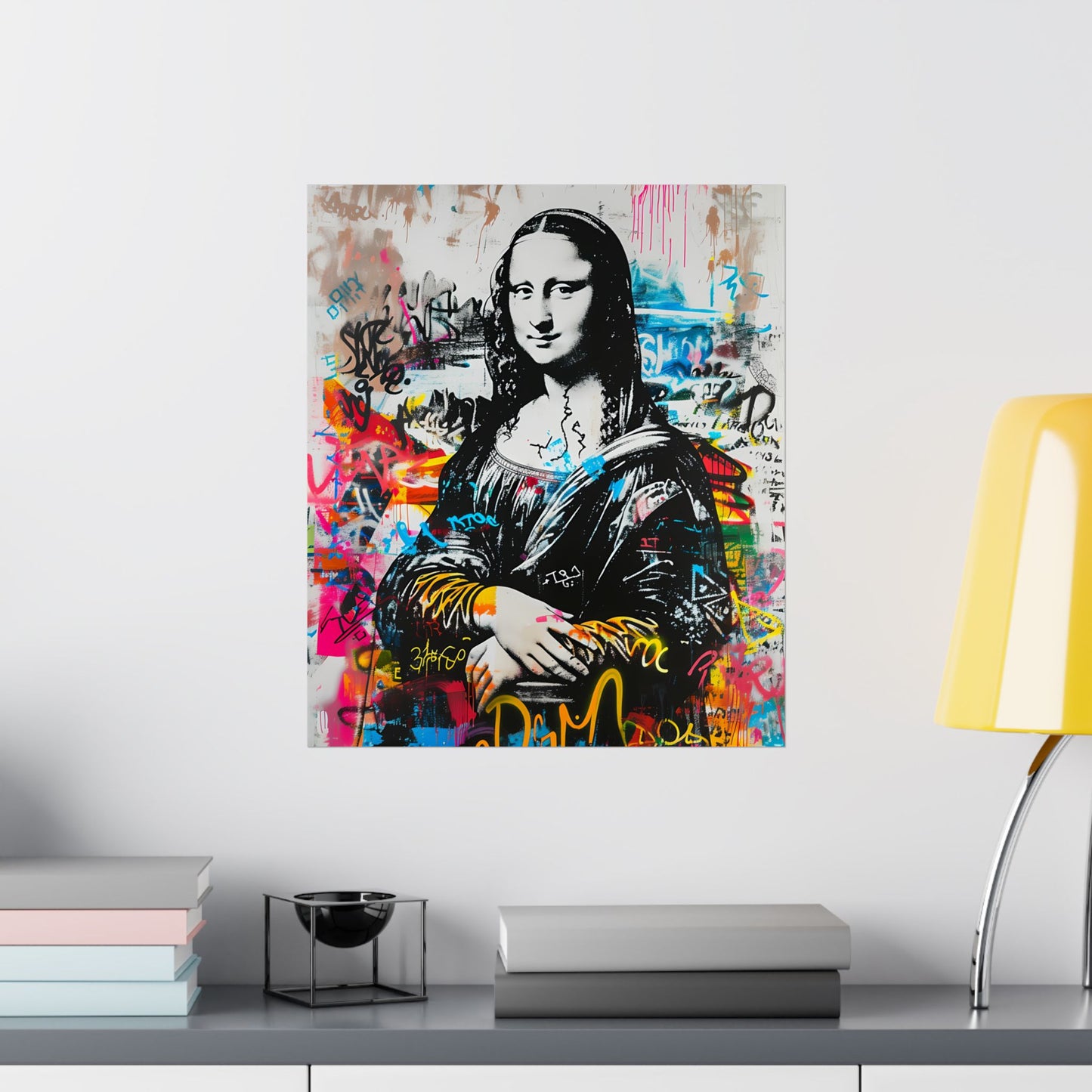 Monalisa Artpop Urban Graffiti Matte Poster – Iconic Pop Art Wall Decor for Trendy Spaces