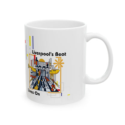 Liverpool's Beat Ceramic Mug - 11oz and 15oz | Unique Stylish Coffee Cup for Music Lovers