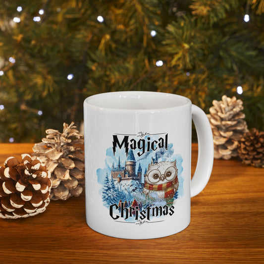 Harry Potter Christmas Mug | 11oz & 15oz Coffee Cup for Holiday Cheer