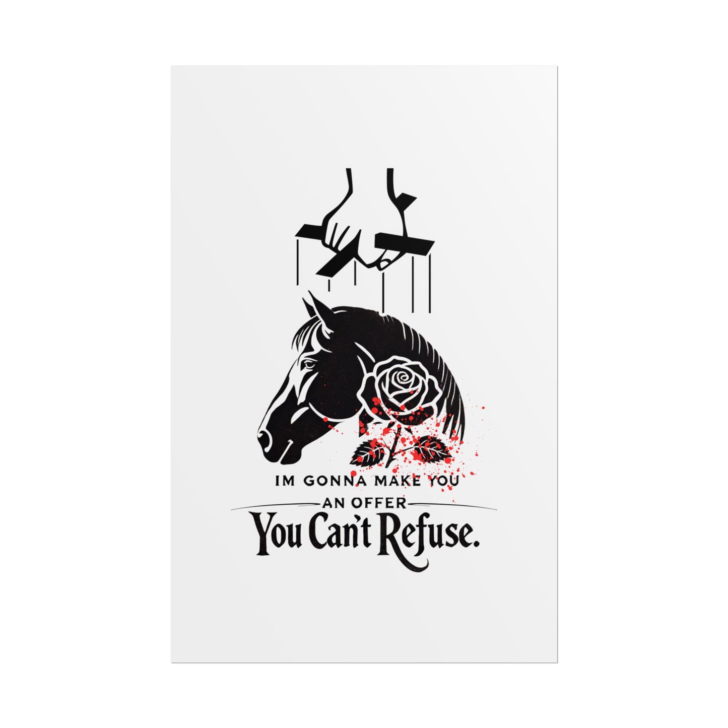 The Godfather Art Print - A Poster "You Can't Refuse" | Famous Movie Quotes on Canvas Wall Art