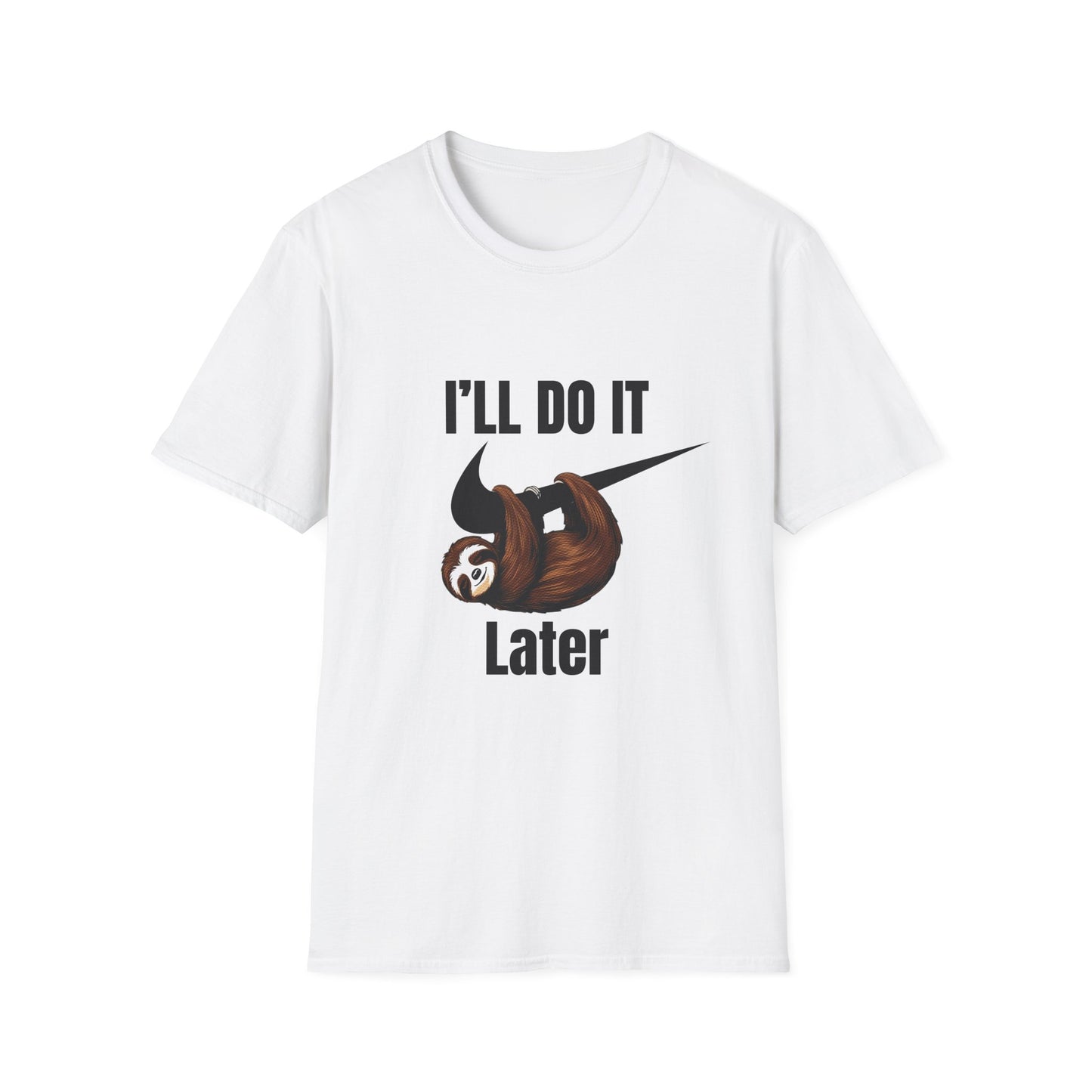 Sloth Humor Unisex Softstyle T-Shirt - Original Design for Procrastination Lovers