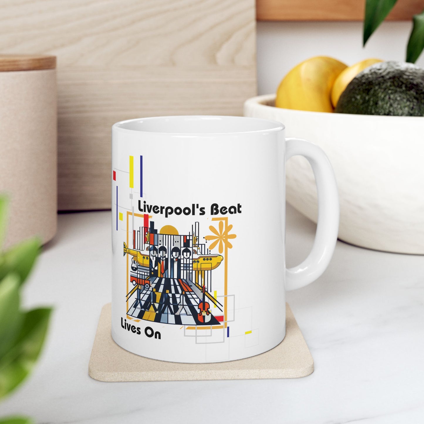 Liverpool's Beat Ceramic Mug - 11oz and 15oz | Unique Stylish Coffee Cup for Music Lovers