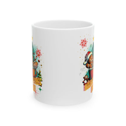 Festive Gingerbread Holiday Mug - 11oz & 15oz Ceramic