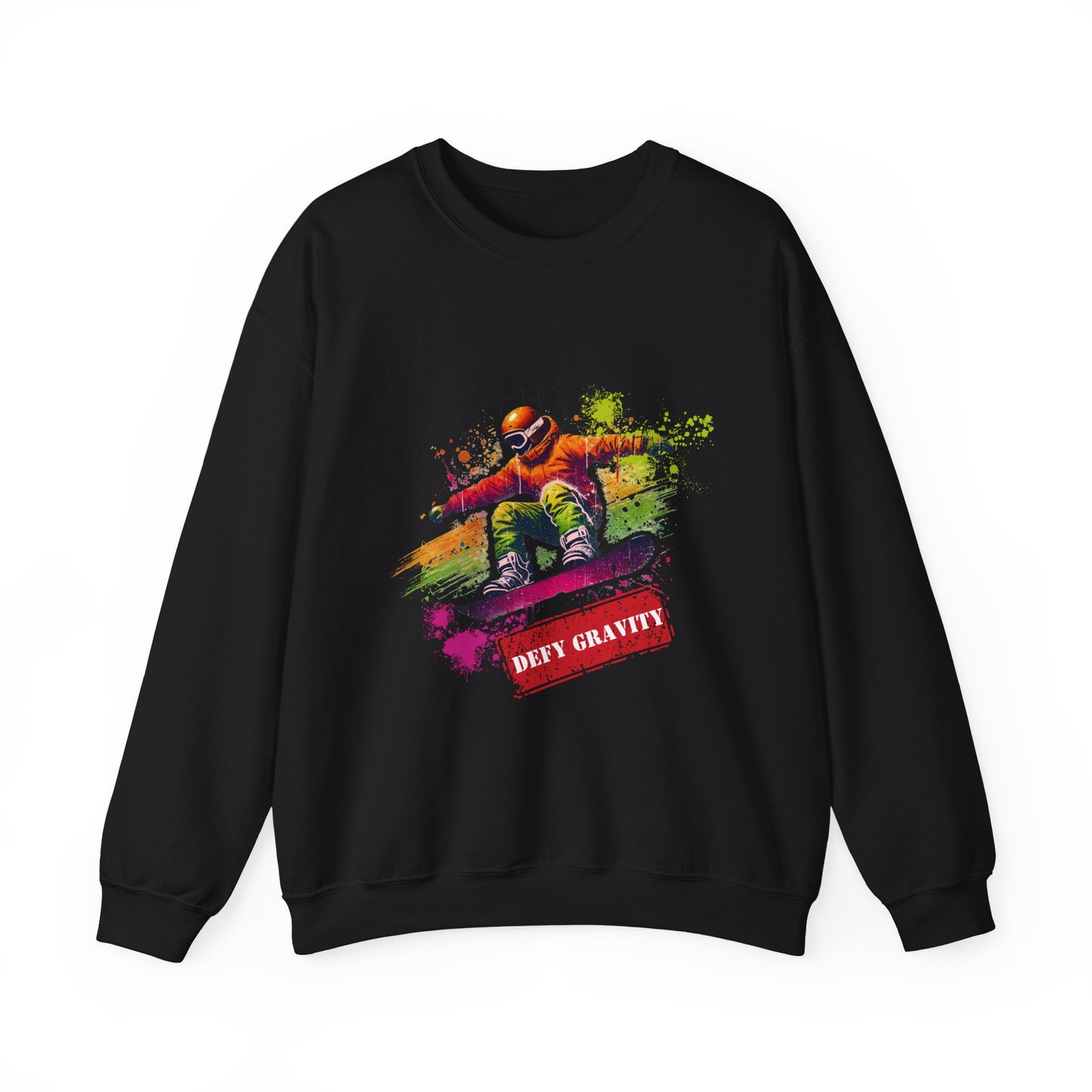 Grunge Style Snow Sport Sweatshirt - Unisex Crewneck Sweatshirt for Winter Adventure and Skiing