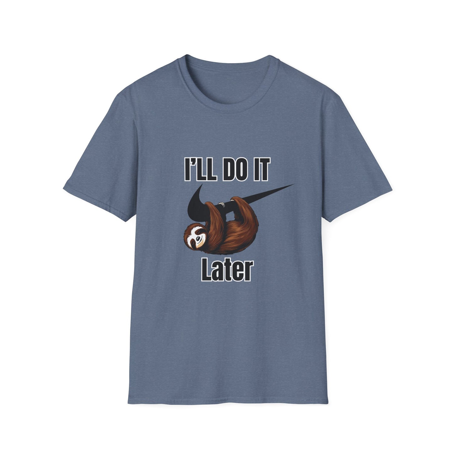 Sloth Humor Unisex Softstyle T-Shirt - Original Design for Procrastination Lovers