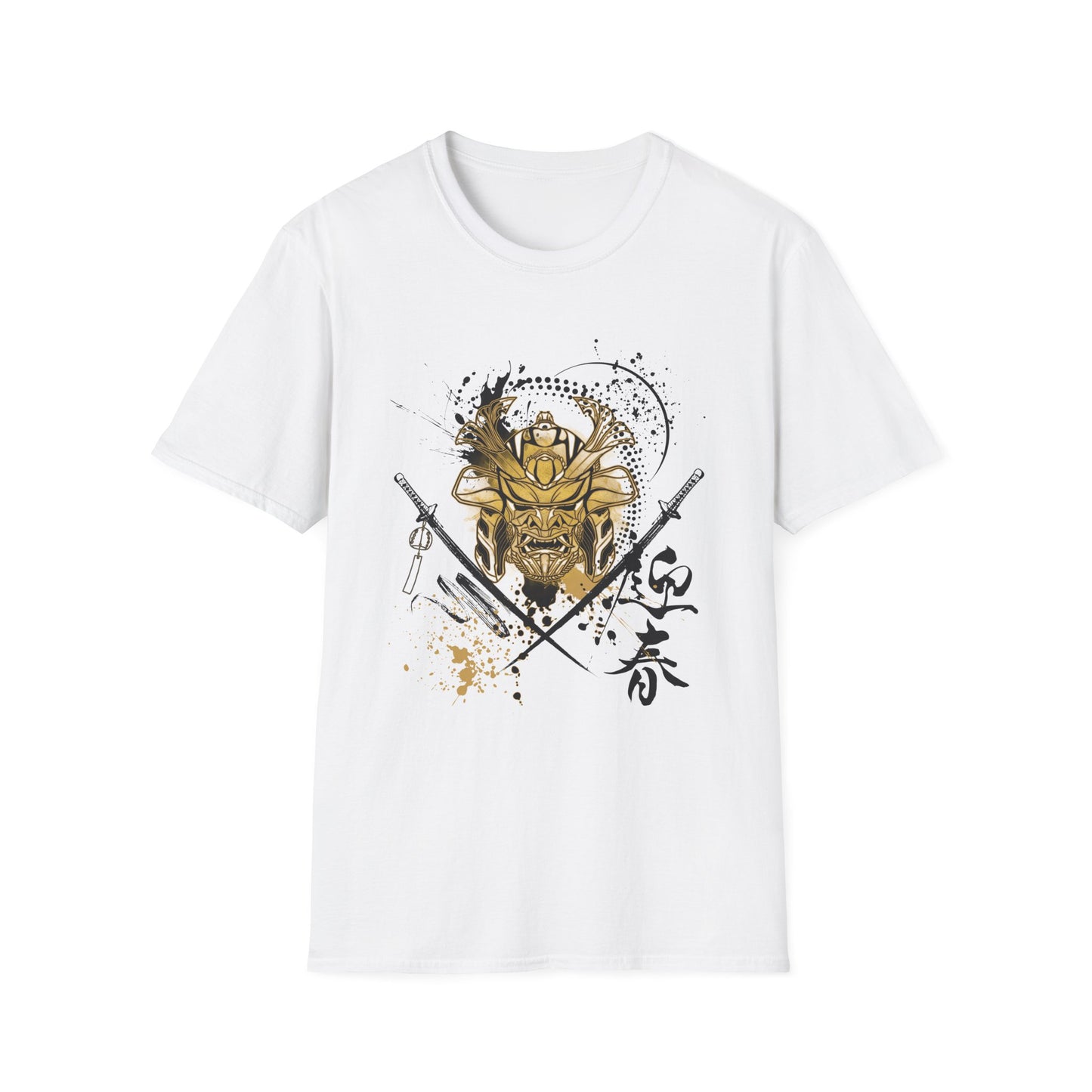 Warrior Spirit Unisex Softstyle T-Shirt - Bold Samurai Warrior Design