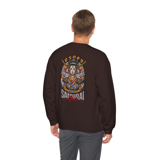 Samurai Girl Graphic Sweatshirt - Unisex Heavy Blend™ Crewneck