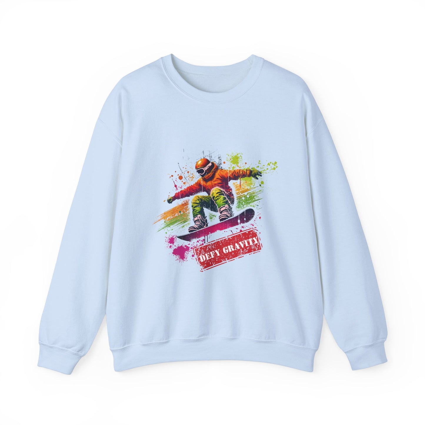 Grunge Style Snow Sport Sweatshirt - Unisex Crewneck Sweatshirt for Winter Adventure and Skiing