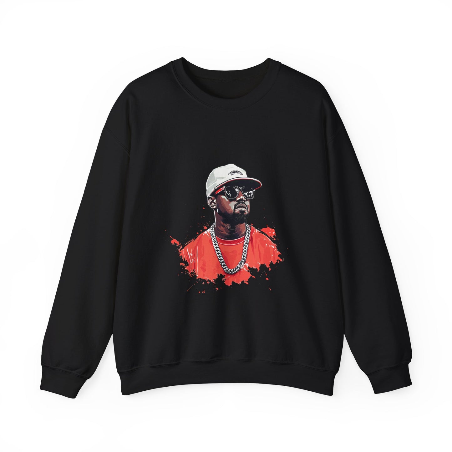 Avant-Garde Hip Hop Crewneck Sweatshirt - Bold Urban Couture Streetwear for Visionaries