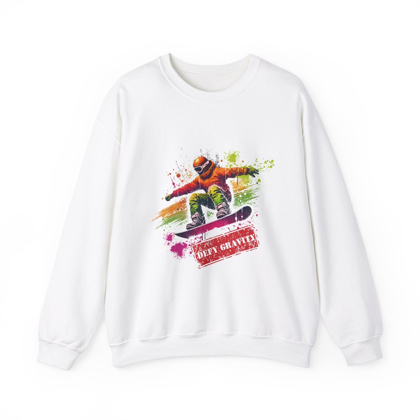 Grunge Style Snow Sport Sweatshirt - Unisex Crewneck Sweatshirt for Winter Adventure and Skiing