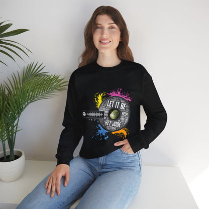 Beatles Vinyl Art – Unisex Crewneck Sweatshirt with Original Design