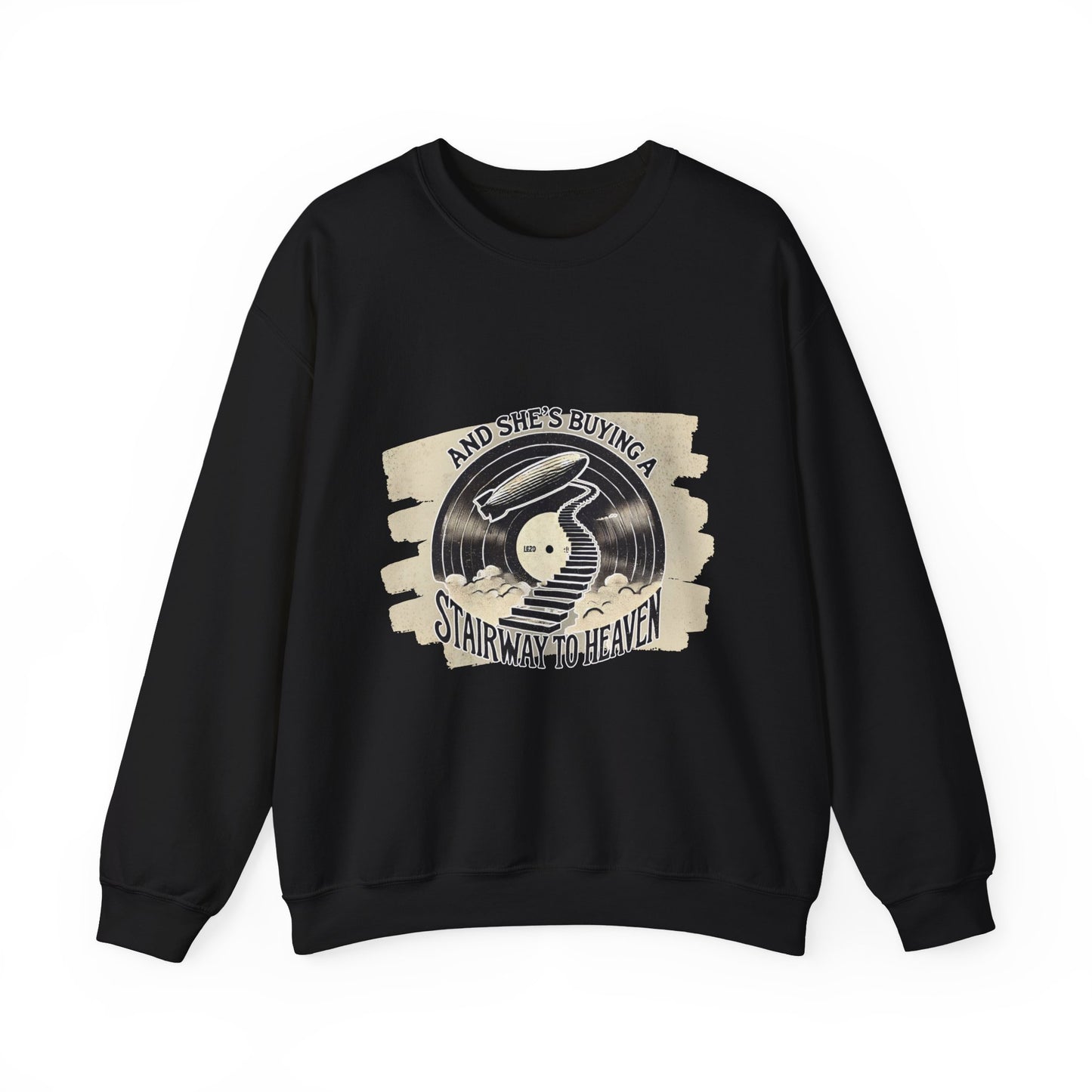 Stairway to Heaven - Unisex Vintage Music Sweatshirt | Crewneck Sweatshirt Tribute to Led Zeppelin & Classic Rock