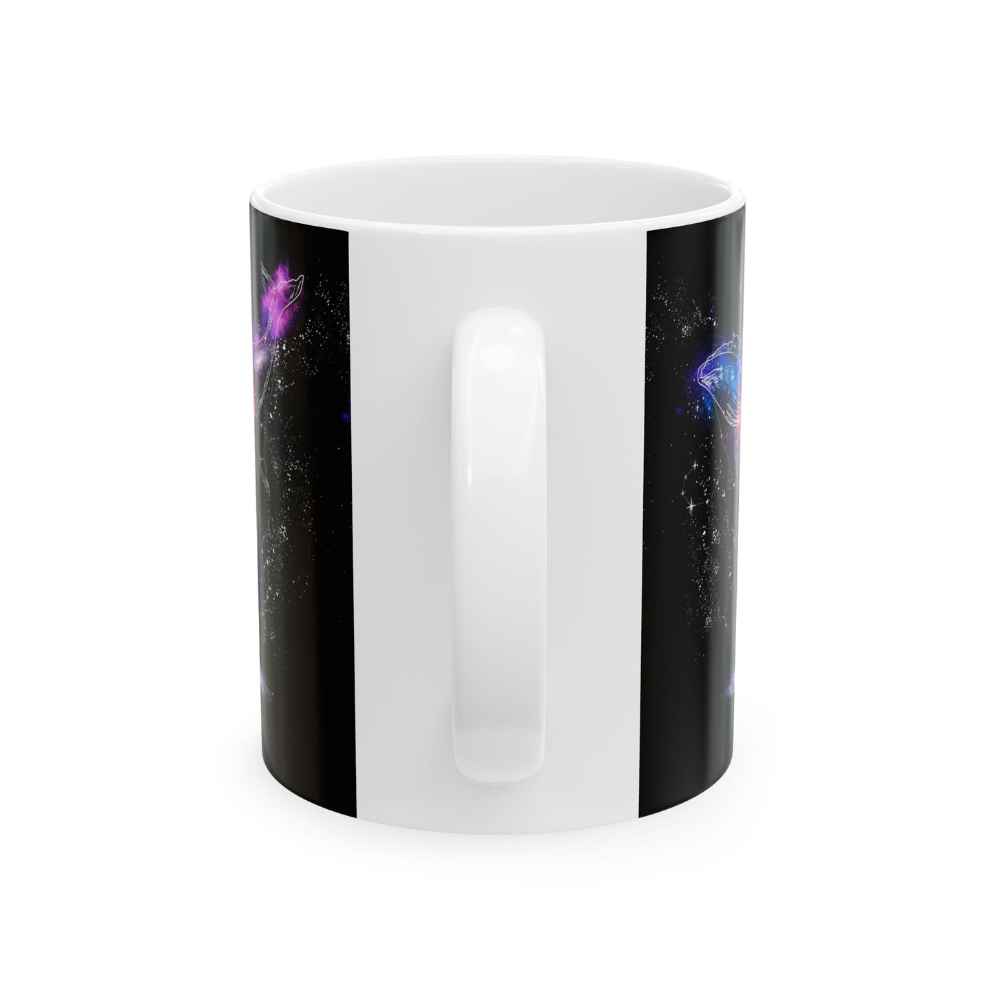 Cosmic Whale Ceramic Mug – 11oz & 15oz, Celestial Coffee Mug for Fantasy Fans & Stargazers