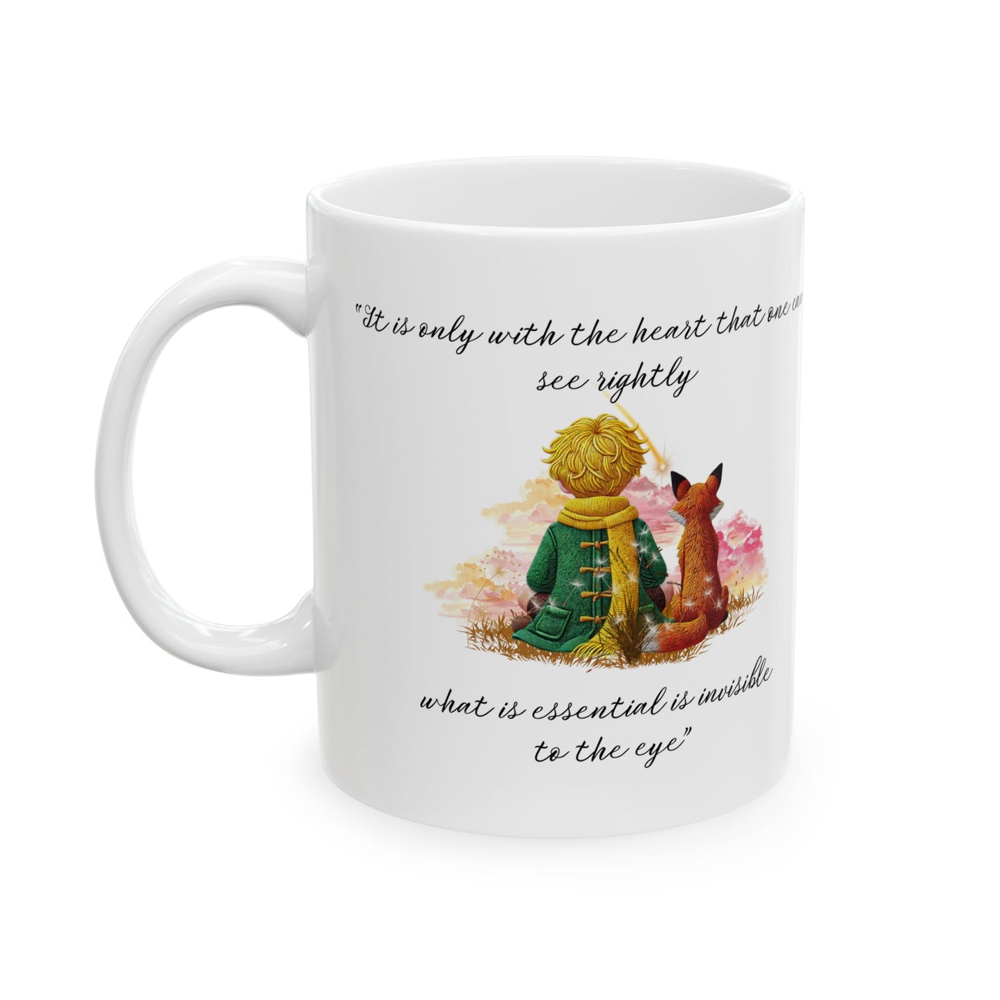 Little Prince Illustration Ceramic Mug - Heartwarming 11oz & 15oz Coffee Cup