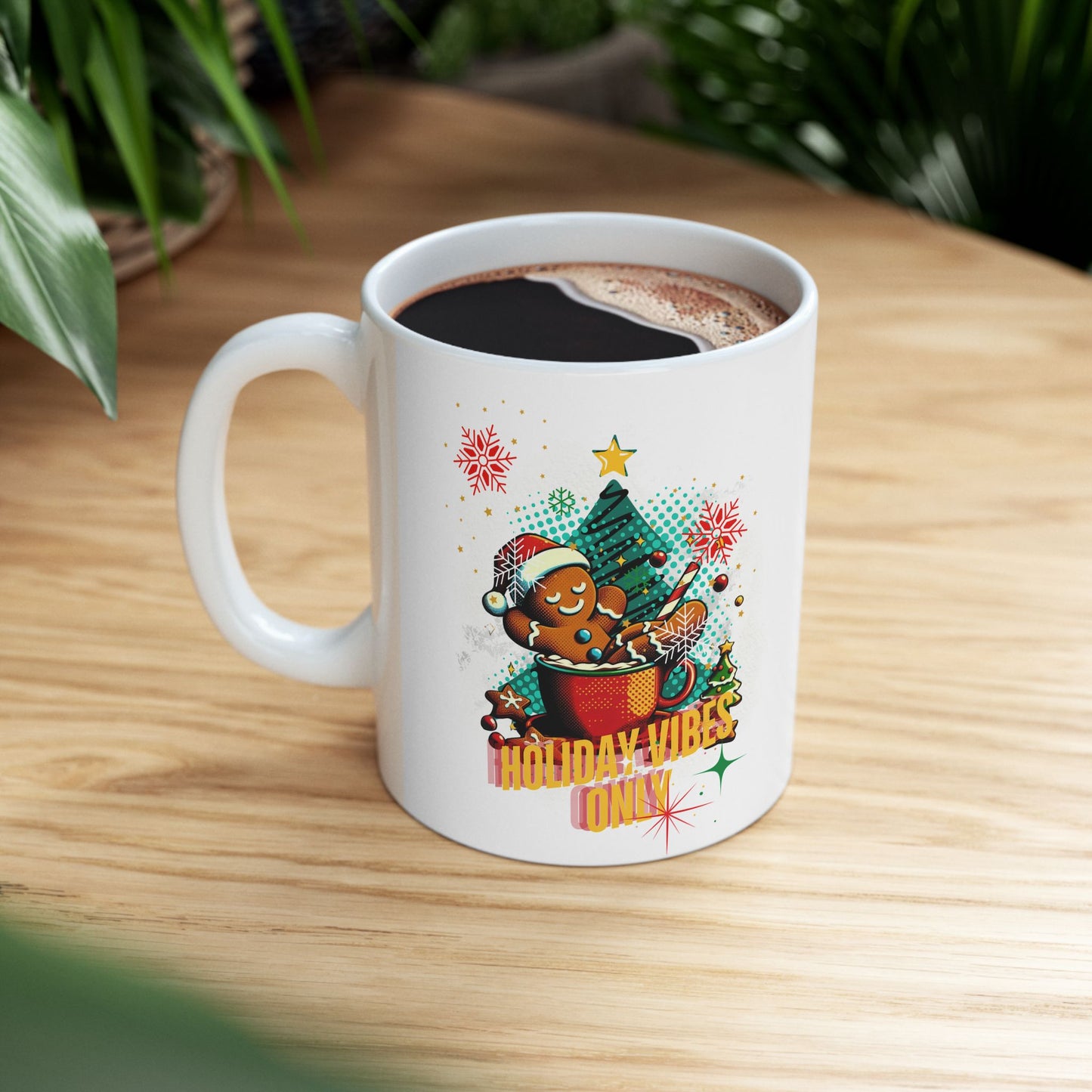 Festive Gingerbread Holiday Mug - 11oz & 15oz Ceramic