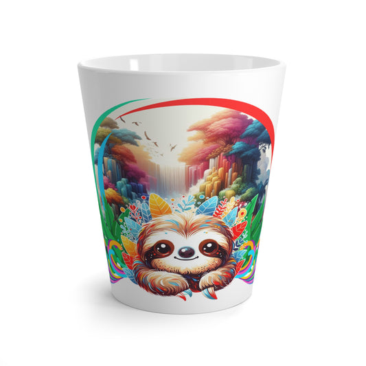 Cute Sloth Ceramic Latte Mug – Tropical & Rain Forest Animal Design