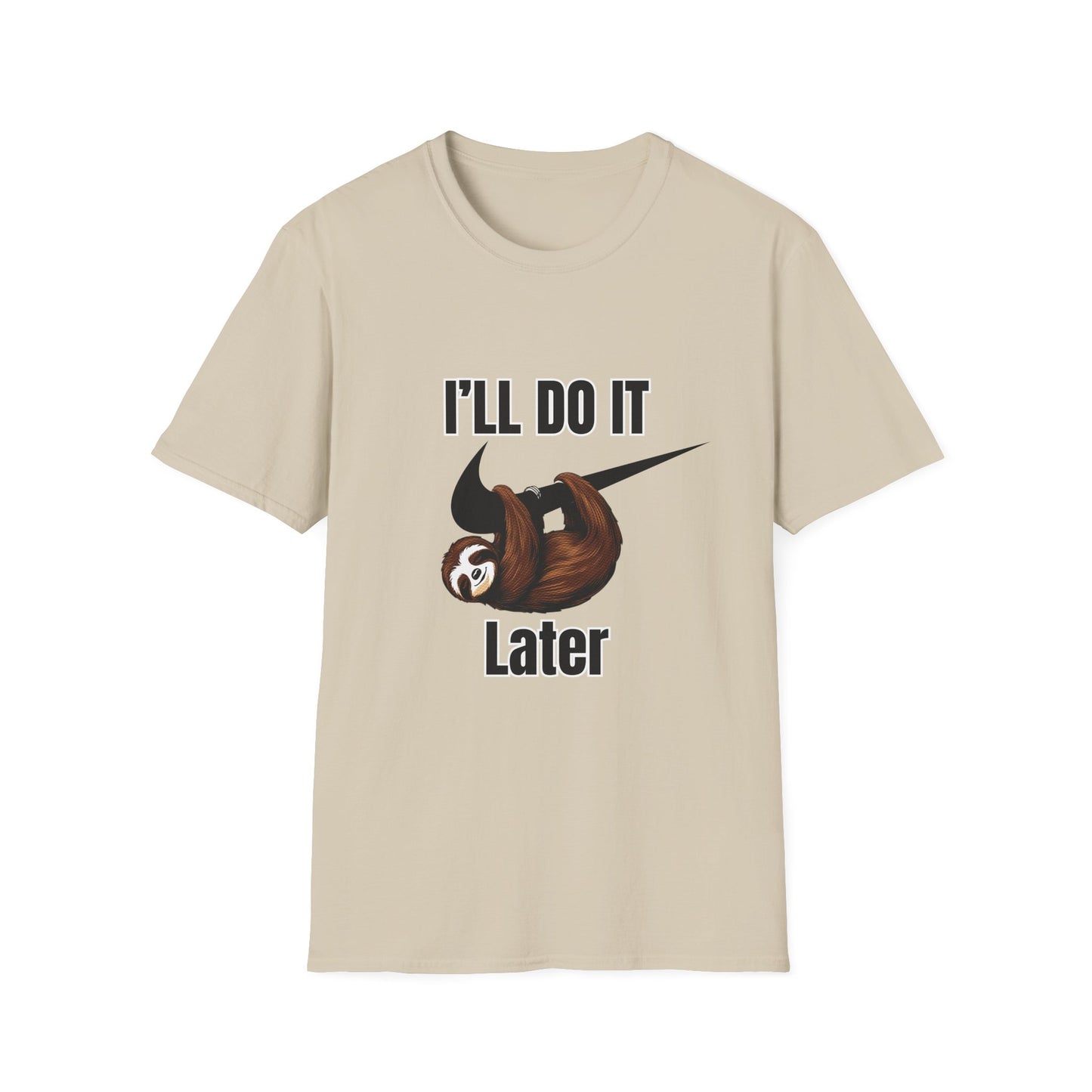 Sloth Humor Unisex Softstyle T-Shirt - Original Design for Procrastination Lovers