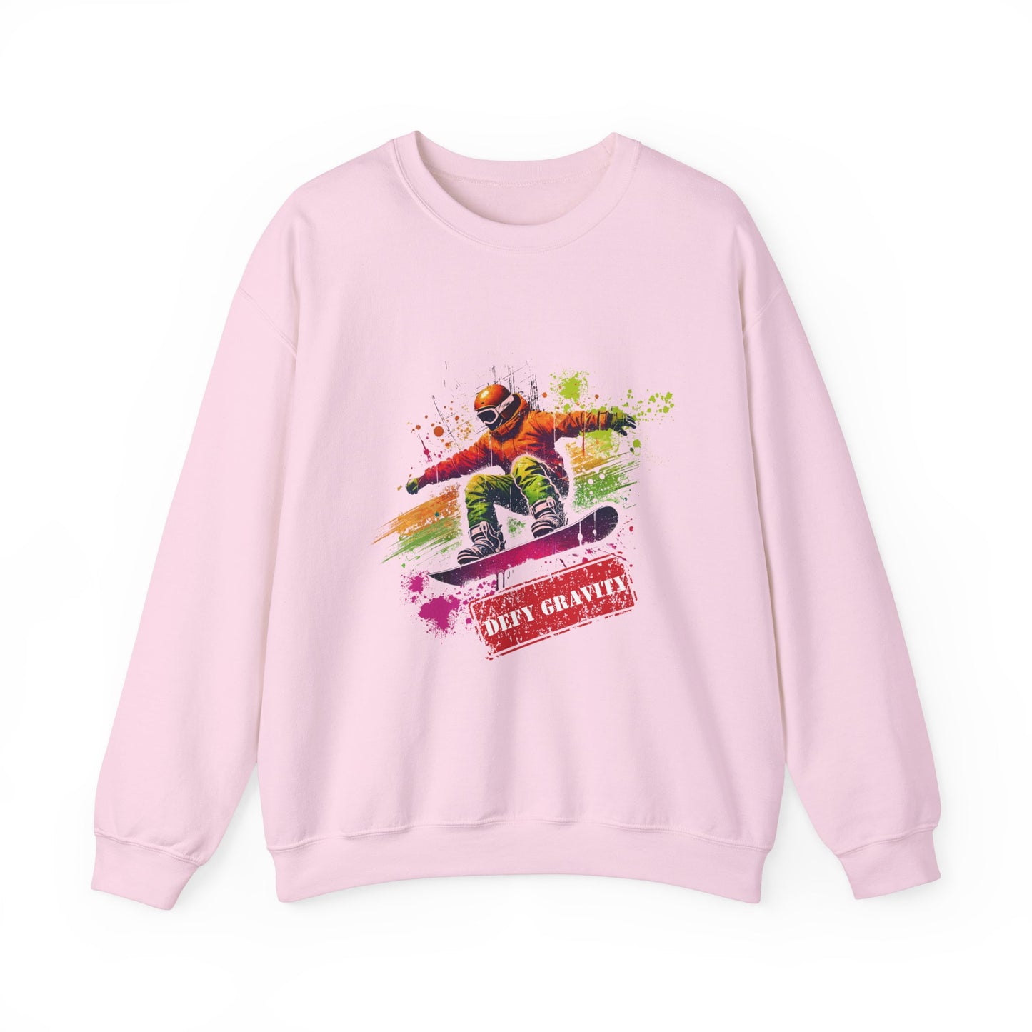 Grunge Style Snow Sport Sweatshirt - Unisex Crewneck Sweatshirt for Winter Adventure and Skiing