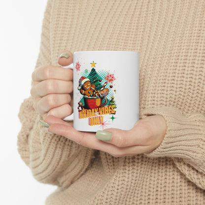 Festive Gingerbread Holiday Mug - 11oz & 15oz Ceramic