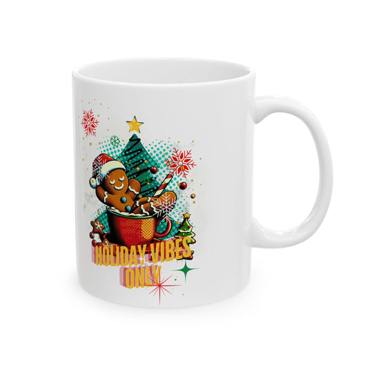 Festive Gingerbread Holiday Mug - 11oz & 15oz Ceramic