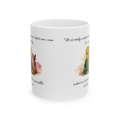 Little Prince Illustration Ceramic Mug - Heartwarming 11oz & 15oz Coffee Cup