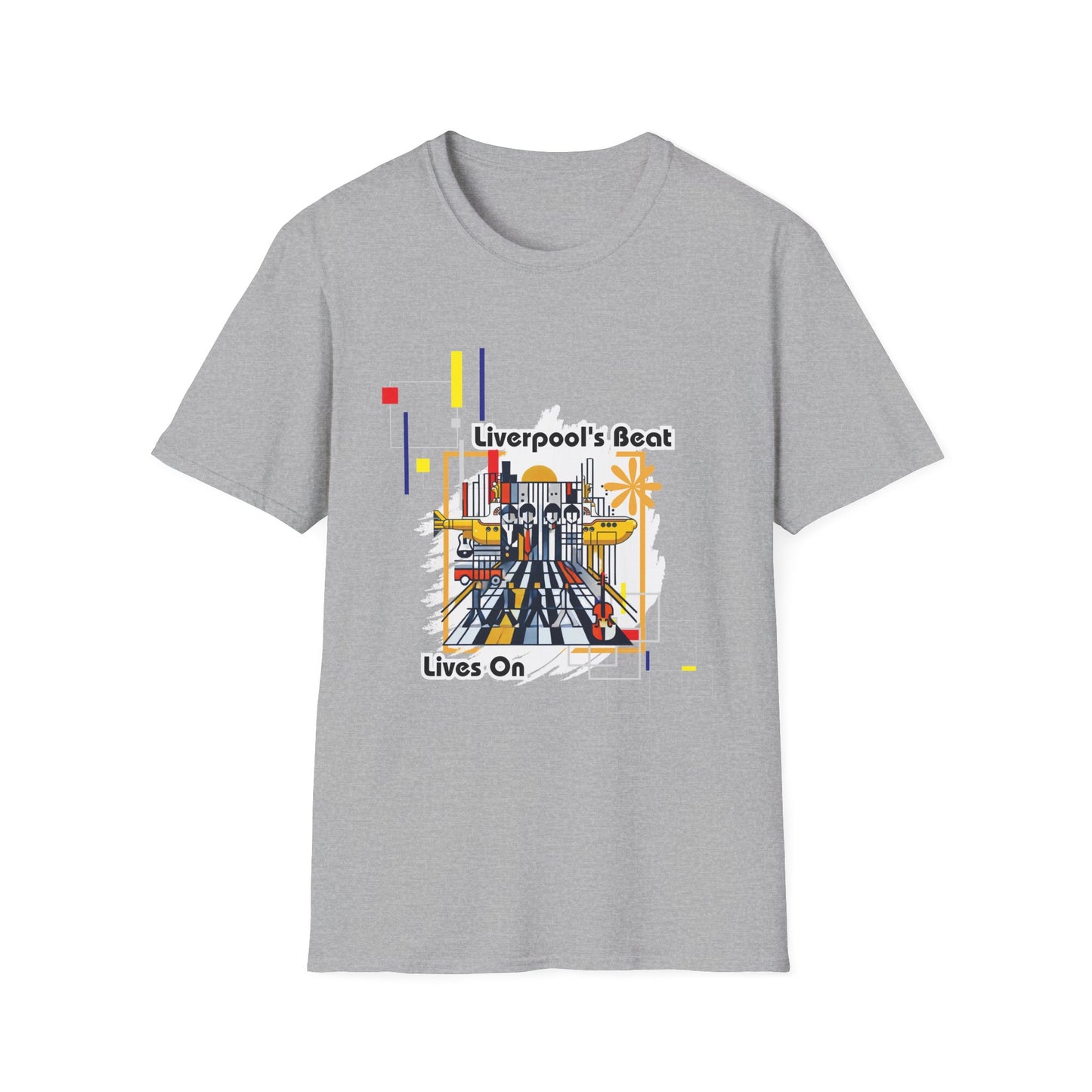 Liverpool’s Beat Lives On T-Shirt – Bauhaus Beatles Graphic Tee for Rockband Fans