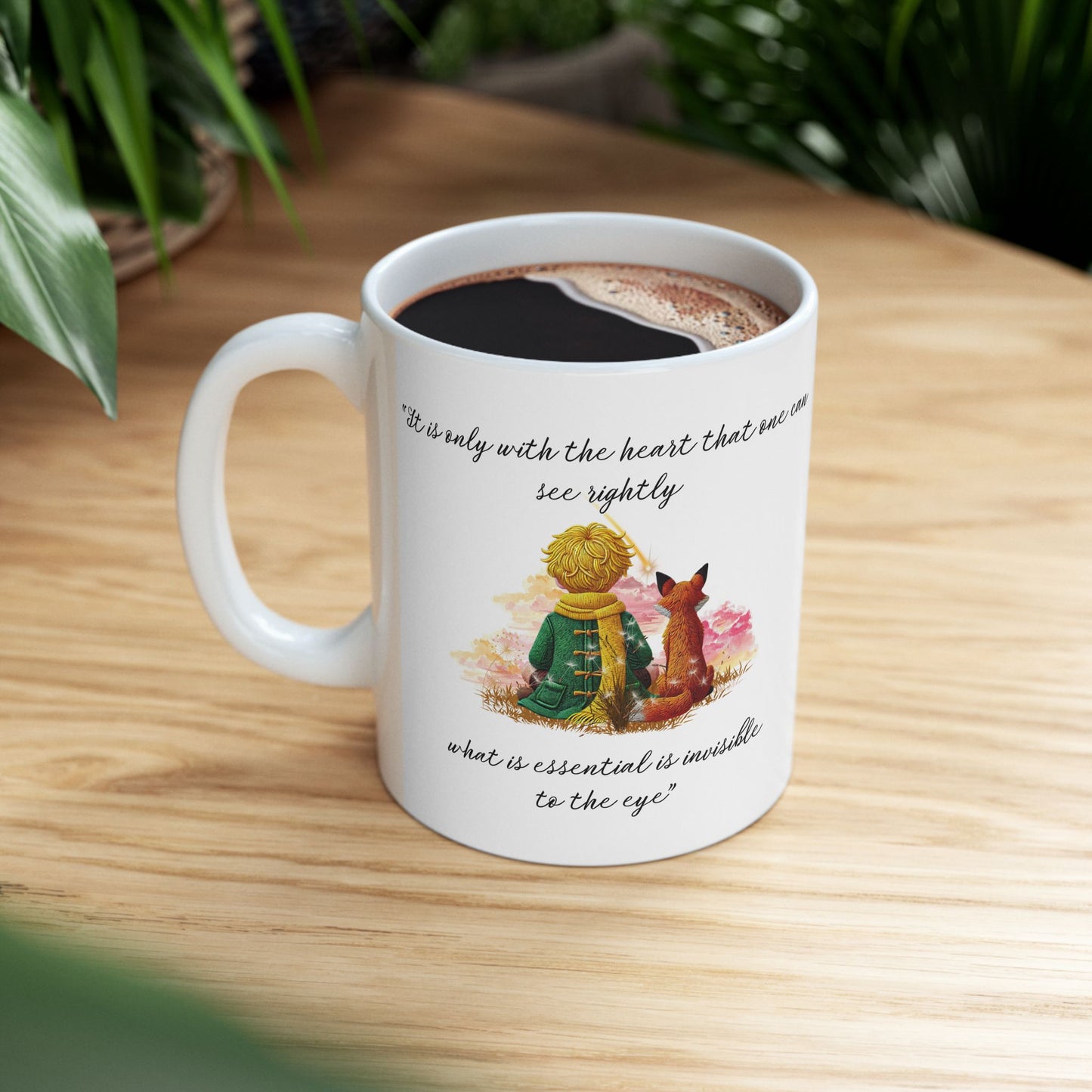 Little Prince Illustration Ceramic Mug - Heartwarming 11oz & 15oz Coffee Cup