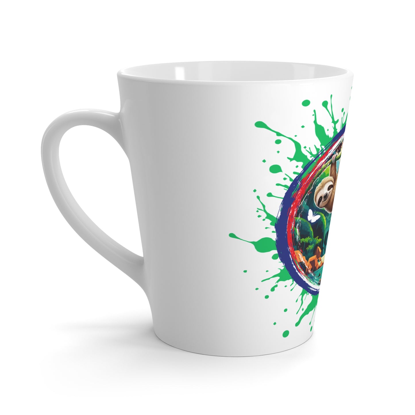 Charming Sloth Latte Mug – Tropical Vibes & Collectable CoffeeMug