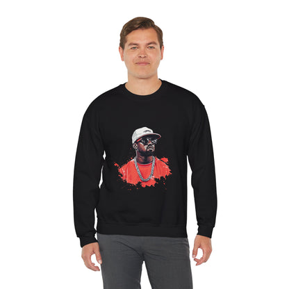 Avant-Garde Hip Hop Crewneck Sweatshirt - Bold Urban Couture Streetwear for Visionaries