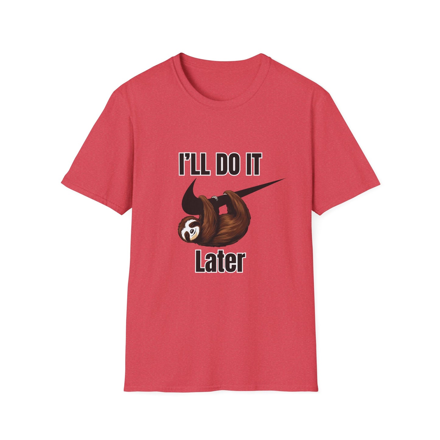 Sloth Humor Unisex Softstyle T-Shirt - Original Design for Procrastination Lovers