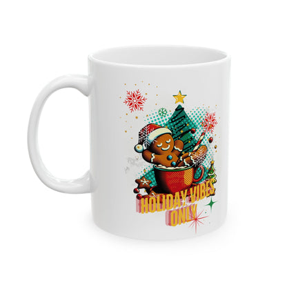 Festive Gingerbread Holiday Mug - 11oz & 15oz Ceramic