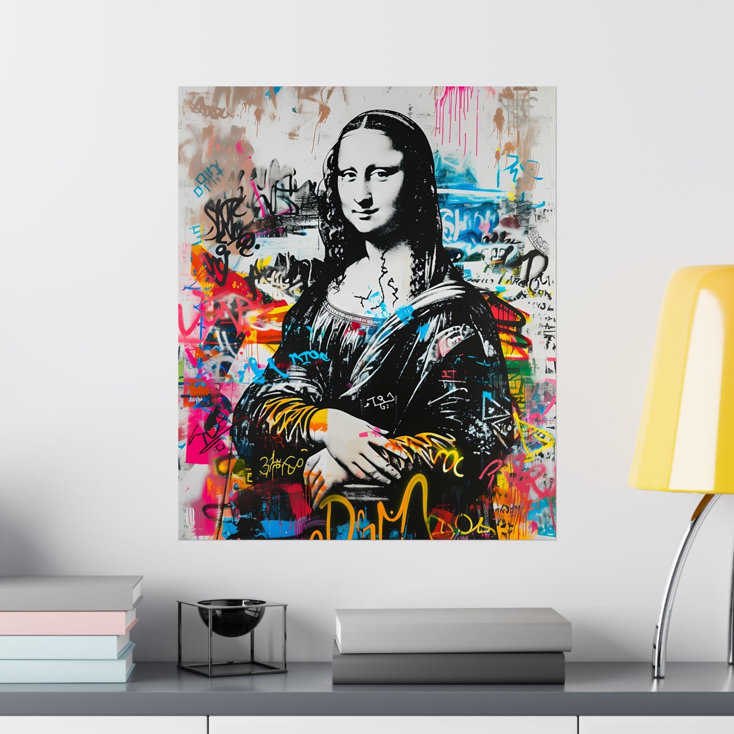 Monalisa Artpop Urban Graffiti Matte Poster – Iconic Pop Art Wall Decor for Trendy Spaces