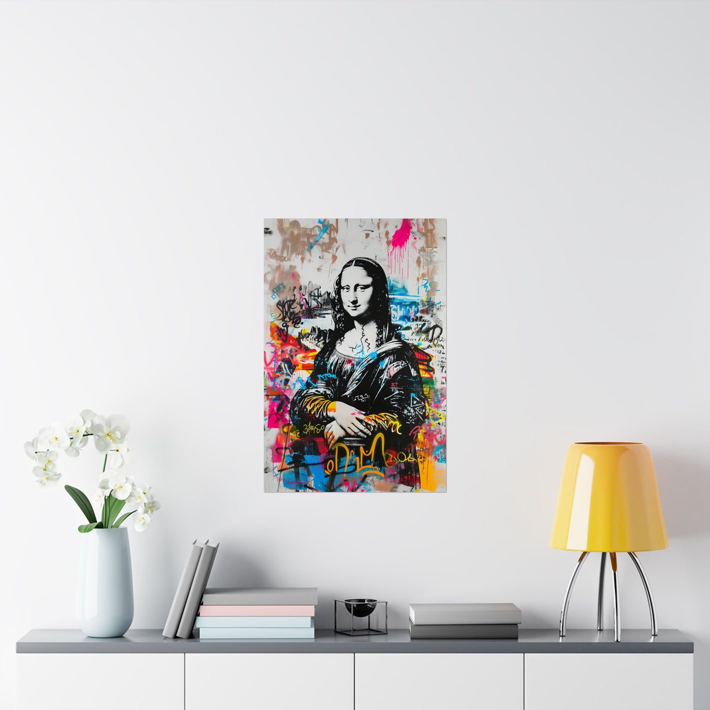 Monalisa Artpop Urban Graffiti Matte Poster – Iconic Pop Art Wall Decor for Trendy Spaces