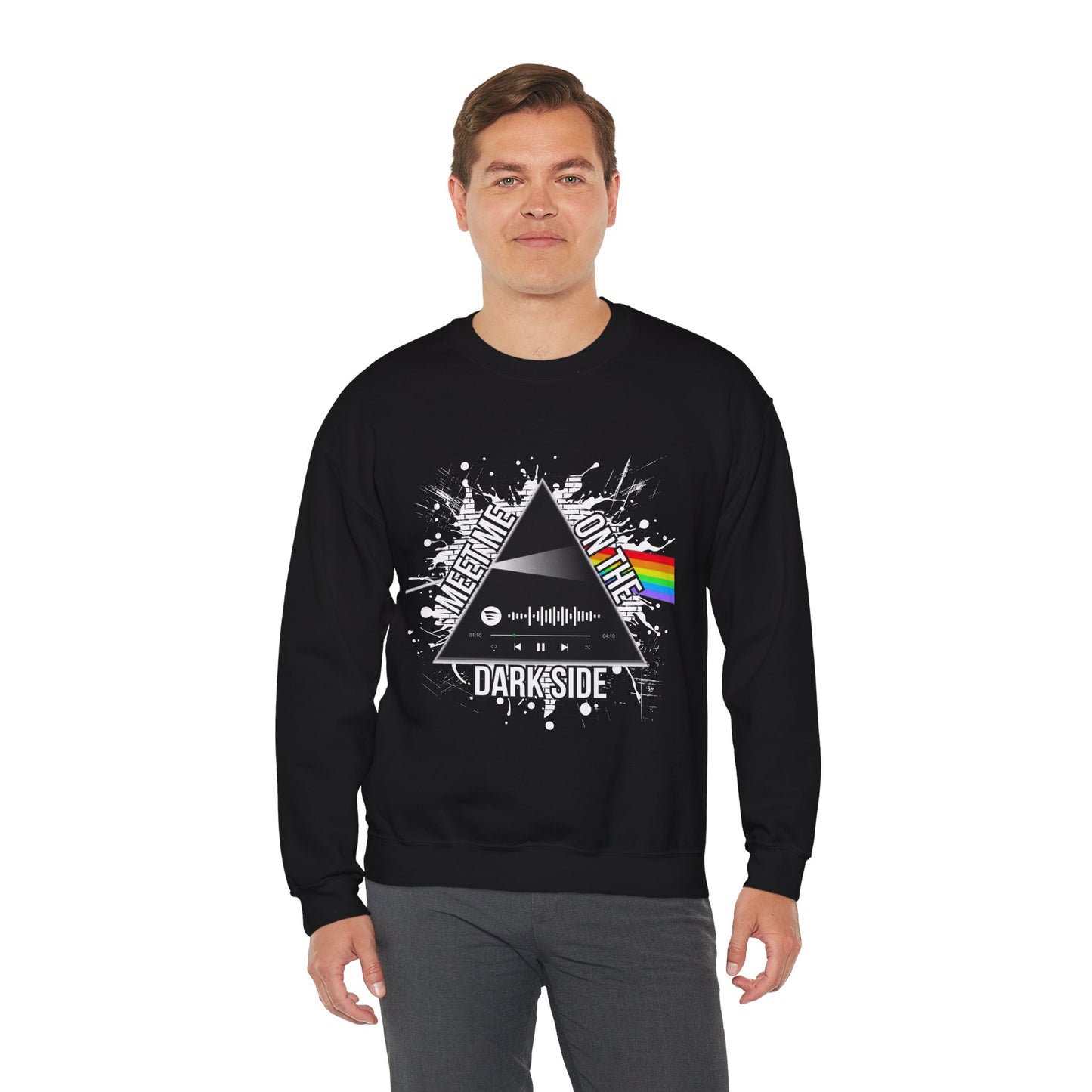 Pink Floyd "Meeting on the Dark Side" Graphic Crewneck Sweatshirt – A Tribute to Classic Rock