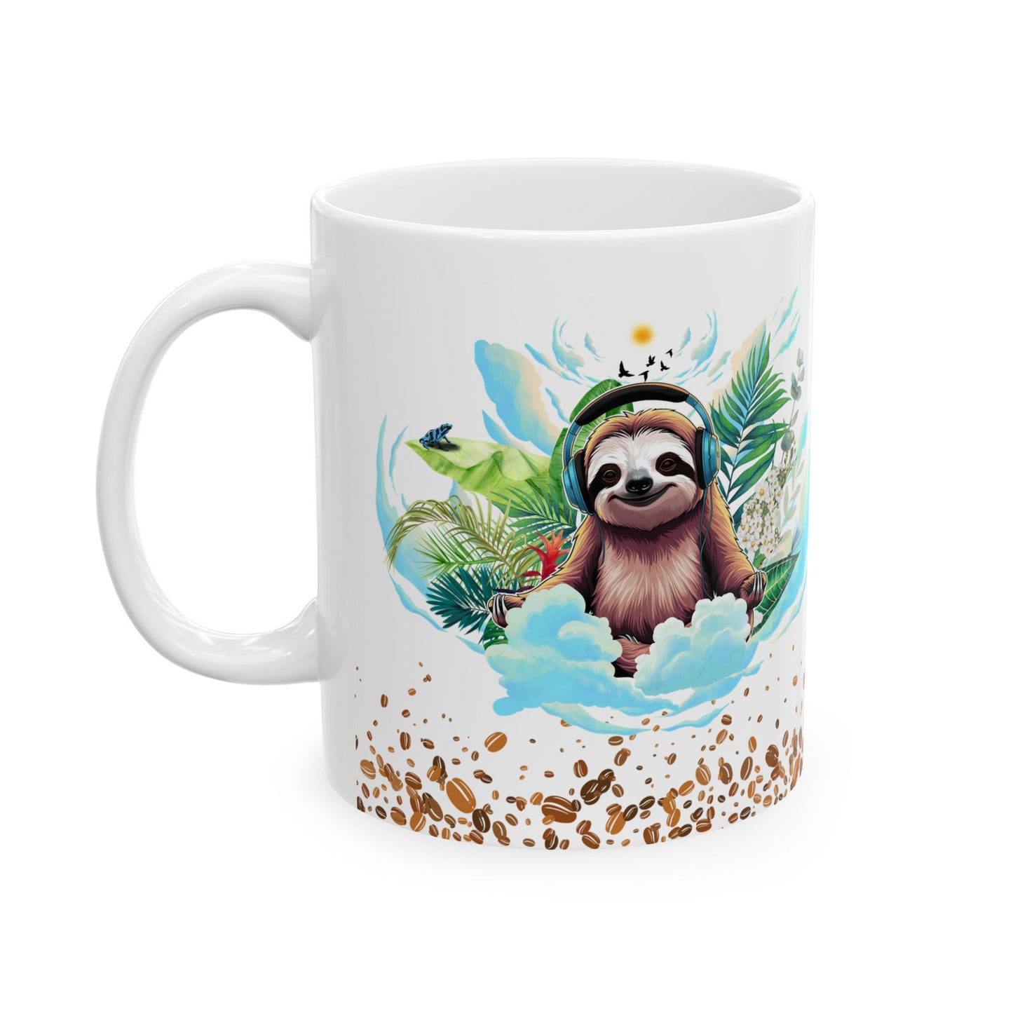 Sloth Paradise Ceramic Mug - 11oz & 15oz | Tropical Coffee Lover's Gift