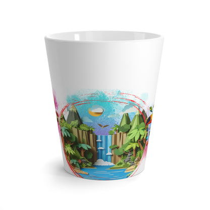 Tropical Macaw & Toucan Paradise Coffeemug – Rain Forest Latte Mug