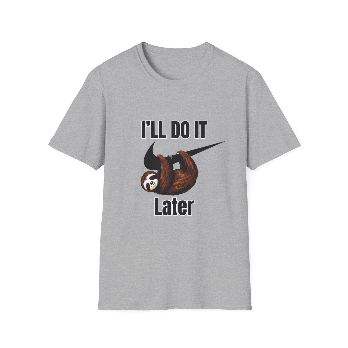 Sloth Humor Unisex Softstyle T-Shirt - Original Design for Procrastination Lovers