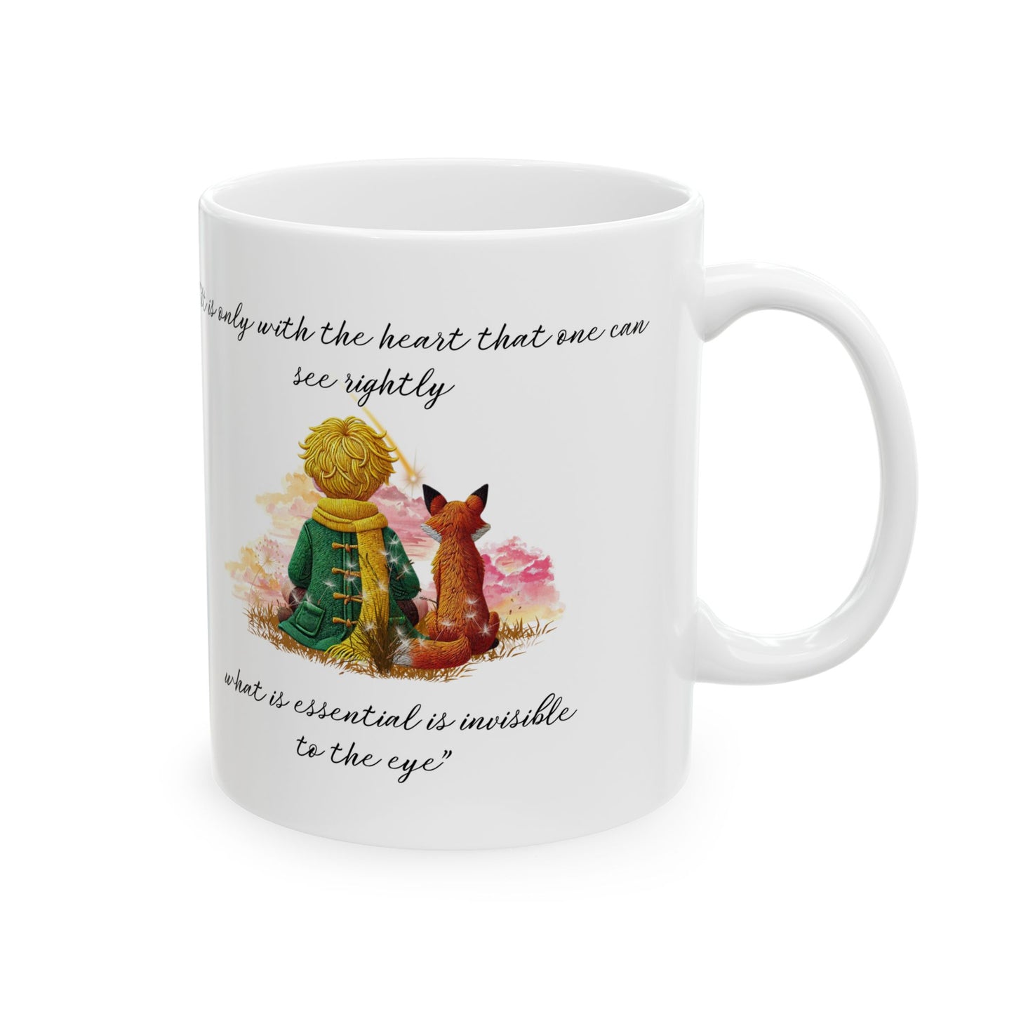 Little Prince Illustration Ceramic Mug - Heartwarming 11oz & 15oz Coffee Cup