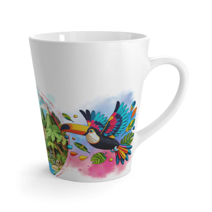 Tropical Macaw & Toucan Paradise Coffeemug – Rain Forest Latte Mug