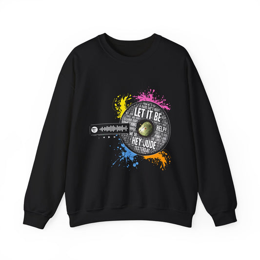 Beatles Vinyl Art – Unisex Crewneck Sweatshirt with Original Design